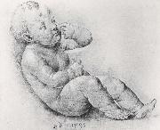 Andrea Mantegna THe Infant Christ oil on canvas